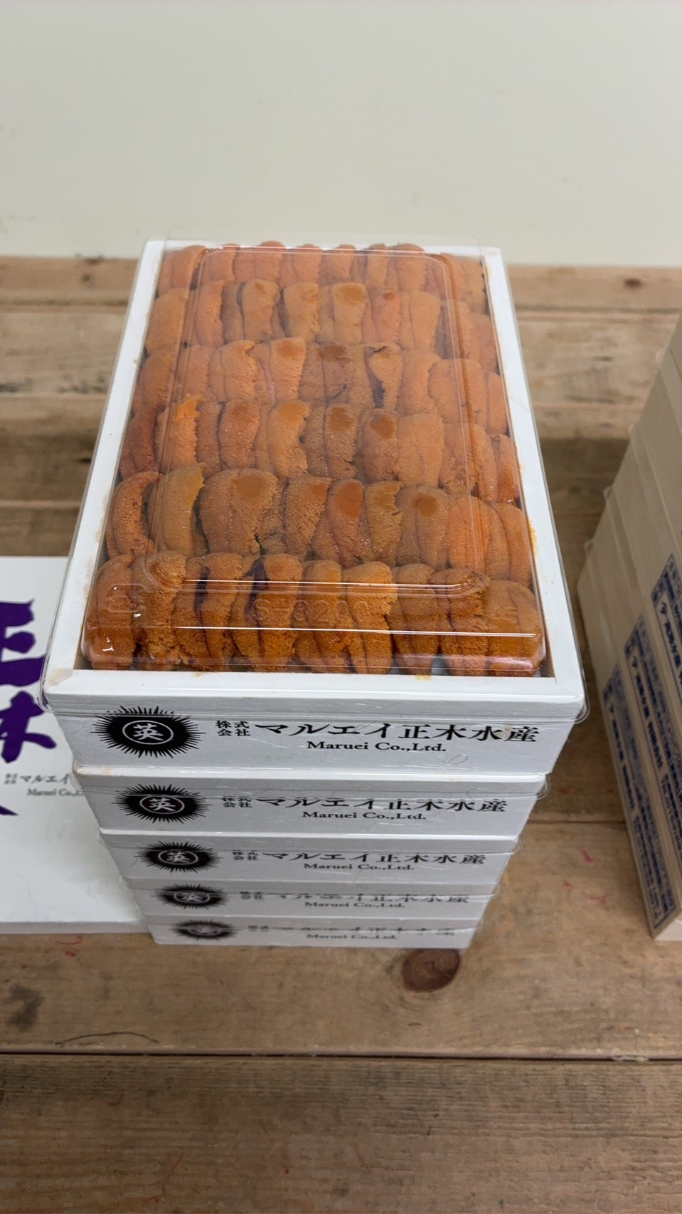 ★ロシア産　正木　ウニ弁当箱　赤並べスペシャル　　250g前後　1枚